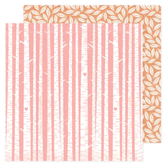 American Crafts - Coleção Hello Little Girl - Papel para Scrapbook - Pink Trees 34030033