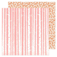 American Crafts - Coleção Hello Little Girl - Papel para Scrapbook - Pink Trees 34030033