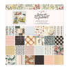 Maggie Holmes Design - Coleção Forever Fields - Bloco de Papéis para Scrapbook 30,5x30,5 cm (12x12 polegadas) - 48 folhas