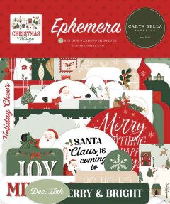 Carta Bella - Coleção Christmas Village - Die cuts Ephemera - comprar online