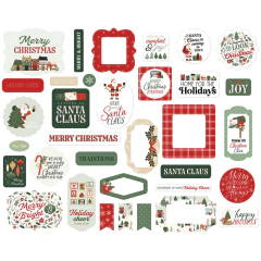 Carta Bella - Coleção Christmas Village - Die cuts Ephemera - Scrapbook Life - Materiais para Scrapbook