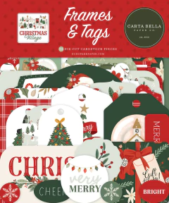 Carta Bella - Coleção Christmas Village - Die cuts Frames And Tags - comprar online
