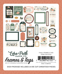 Echo Park - Coleção Family - Die cuts Frames & Tags na internet