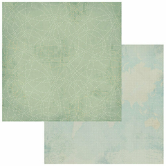 49 and Market - Coleção Wanderlust Explorer - Kit 8 Papéis dupla face básicos para Scrapbook