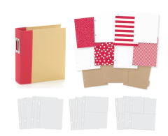 ÁLBUM IMPORTADO - SIMPLE STORIES - SNAP Binder Completo 15x21cm (6x8") - cor Red - Scrapbook Life - Materiais para Scrapbook