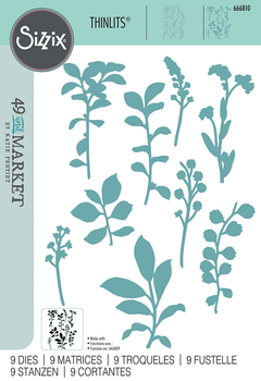 Sizzix + 49 and Market - Facas de Corte Fine Stems 02 - comprar online