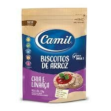 BISCOITO DE ARROZ INT CHIA E LINHAÇA 150G - CAMIL