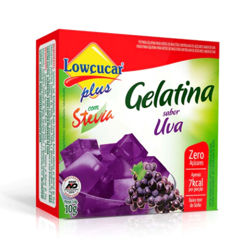 GELATINA UVA COM STEVIA 1OG - LOWÇUCAR