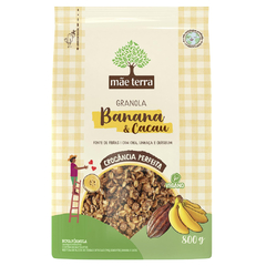 GRANOLA BANANA E CACAU 800G - MÃE TERRA
