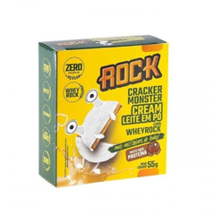 CRACKER MONSTER COM PASTA DE AMENDOIM DE LEITE EM PÓ 55G - ROCK