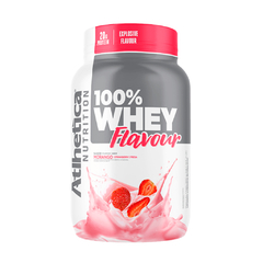 100% WHEY FLAVOUR MORANGO 900G - ATLHETICA