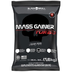 MASS GAINER TURBO SABOR MORANGO 1,6KG - BLACK SKULL