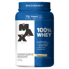 WHEY 100% BAUNILHA 900G - MAX TITANIUM