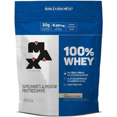 REFIL WHEY 100% COOKIES & CREAM 900G - MAX TITANIUM