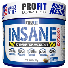 PRÉ WORKOUT INSANE PINA COLADA 200G - PROFIT