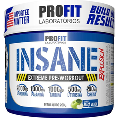 PRÉ WORKOUT INSANE MAÇÃ VERDE 200G - PROFIT