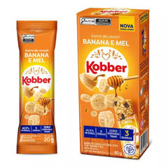 BARRA DE CEREAL BANANA E MEL 240G - KOBBER