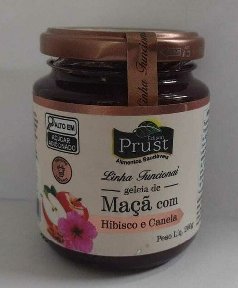 GELÉIA DE MAÇÃ COM HIBISCO E CANELA 260G- PRUST