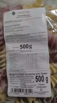 MACARRÃO FUSILI TRICOLORES 500G- GRAGNANO - comprar online
