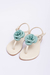 Rasteira Camélia Azul/Off White - comprar online