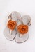 Rasteira Camélia Laranja/off white na internet