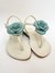 Rasteira Camélia Azul/Off White - comprar online