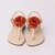 Rasteira Camélia Laranja/off white - loja online