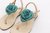 Rasteira Camélia Azul/Off White - loja online