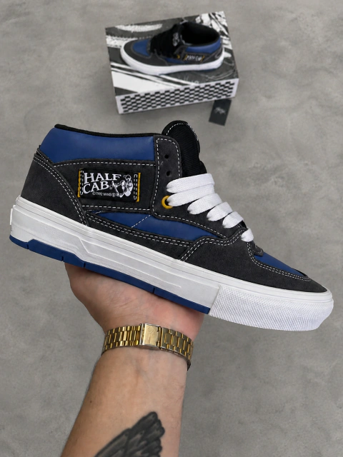 Tênis Vans Half Cab Skate Wafflecup Azul Cinza