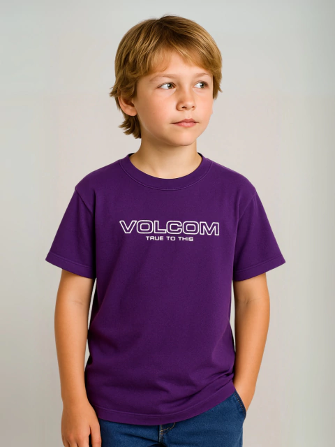 Camiseta Volcom Juvenil Newro Roxa - comprar online