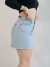 Saia Jeans Volcom Mini Shirt Blue Stone Azul