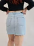 Saia Jeans Volcom Mini Shirt Blue Stone Azul