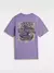 Camiseta Vans Infantil Old Skool Ss Haze Roxa - loja online