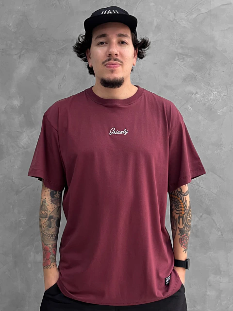 Camiseta Grizzly Mini Script II Marsala - comprar online