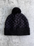Touca Riot Pompom Checkerboard Preto Cinza