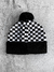 Touca Riot Pompom Checkerboard Preto Branco