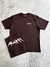 Camiseta Plus Size Blunt Regular Grine Marrom - comprar online