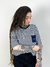 Cropped Baw Boxy Navy Stripes Pocket Azul Marinho na internet