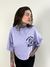 Cropped Baw Boxy Over Globo X Smiley Lilás - loja online