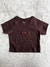 Cropped Babylook Approve Monochromatic Marrom - comprar online