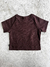 Cropped Babylook Approve Monochromatic Marrom - Ska Skate Rock
