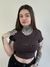 Cropped Babylook Approve Monochromatic Marrom - comprar online