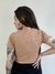 Cropped Babylook Approve Monochromatic Bege - Ska Skate Rock