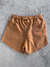 Shorts Feminino Moletom Volcom Lil Fleece Bege
