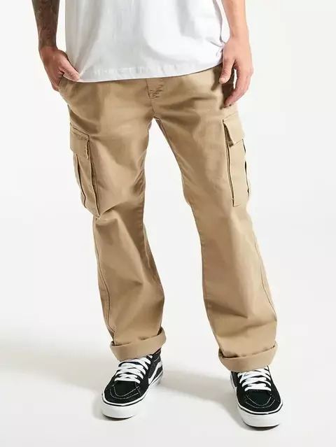 Calça Volcom Stranger Cargo Jeans Caqui - comprar online