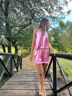 Pijama de Seda Verona Rosa Barbie - Dra. Florencia Paniego