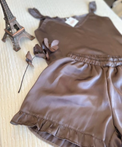 Pijama de Seda Verona Visón - comprar online