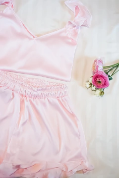 Pijama de Seda Verona Rosa Bebé - Dra. Florencia Paniego