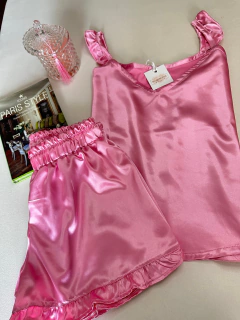 Pijama de Seda Verona Rosa Barbie - tienda online