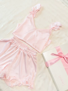 Pijama de Seda Verona Rosa Bebé